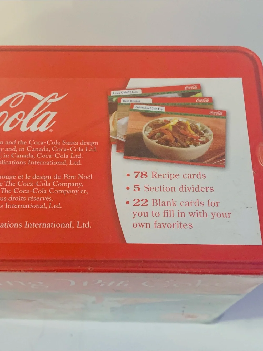 Coca-Cola COOKING WITH COKE Tin Recipe Collection 78 Cards NEW SEALED!